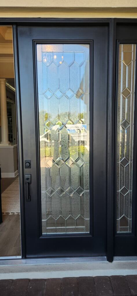 Glass Front Door Diamond Pattern