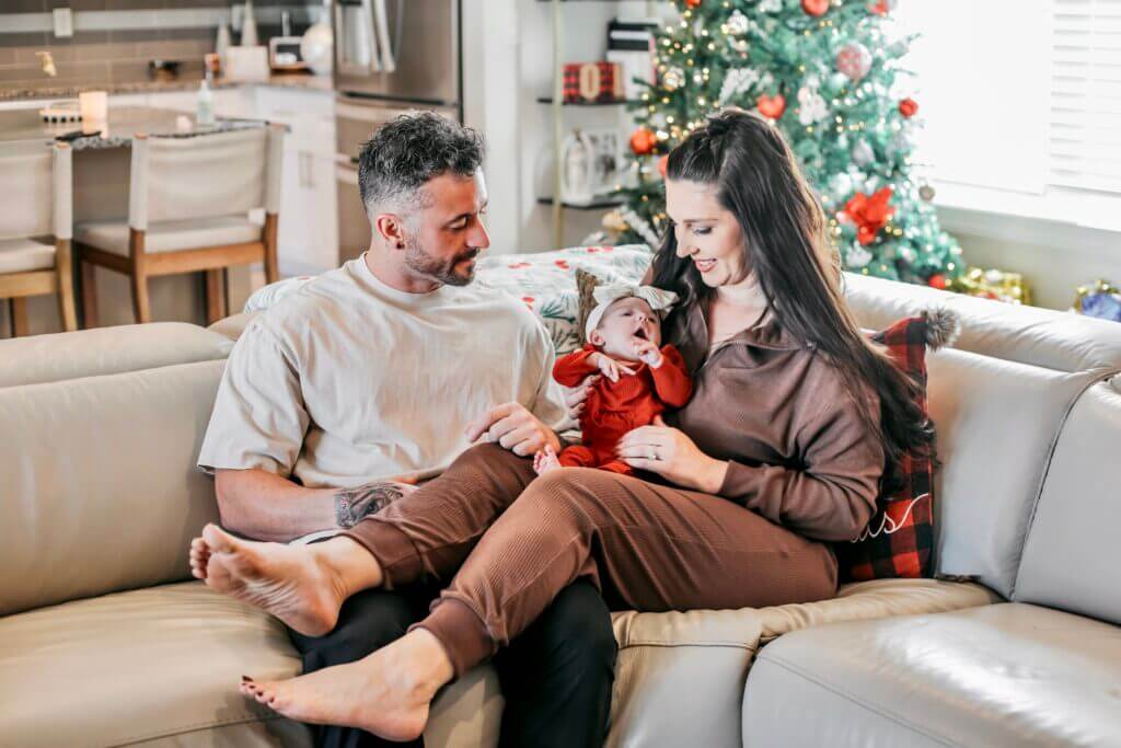 Cozy Christmas Family Baby