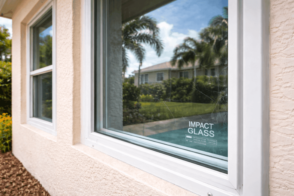Stucco Window Pool Reflection